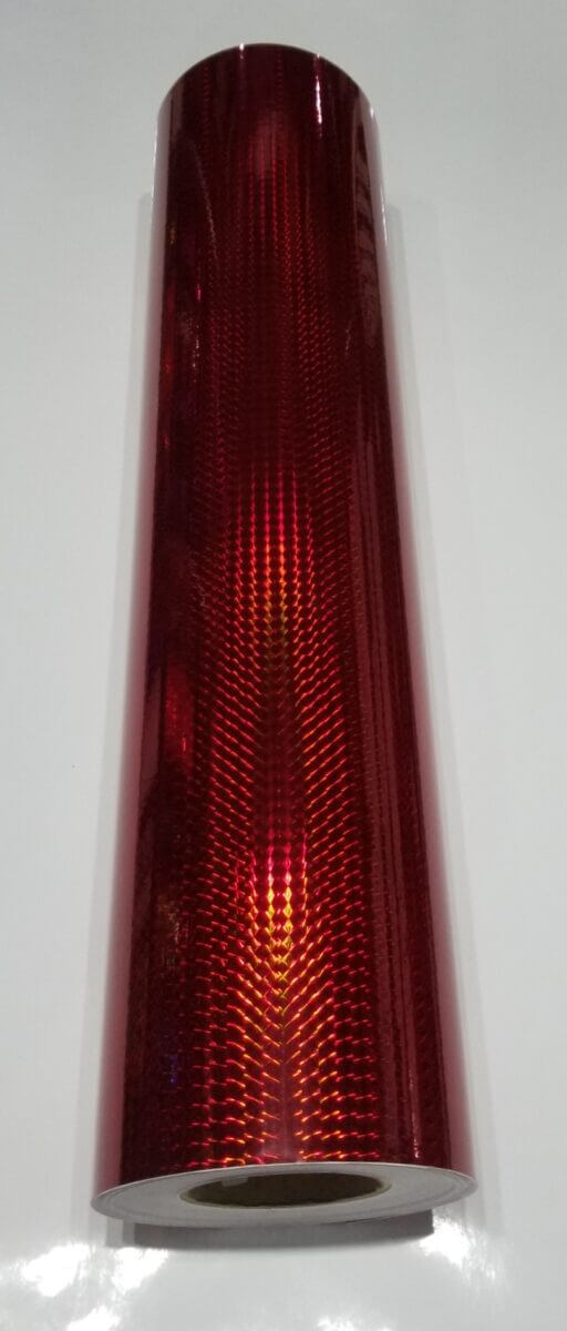 Holographic Cherry Red Mosaic