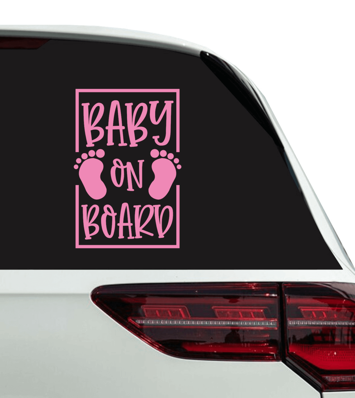 Baby on Board with Footprint Decal - Image 5