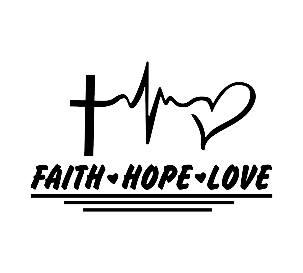 Faith Hope Love Decal - Image 3