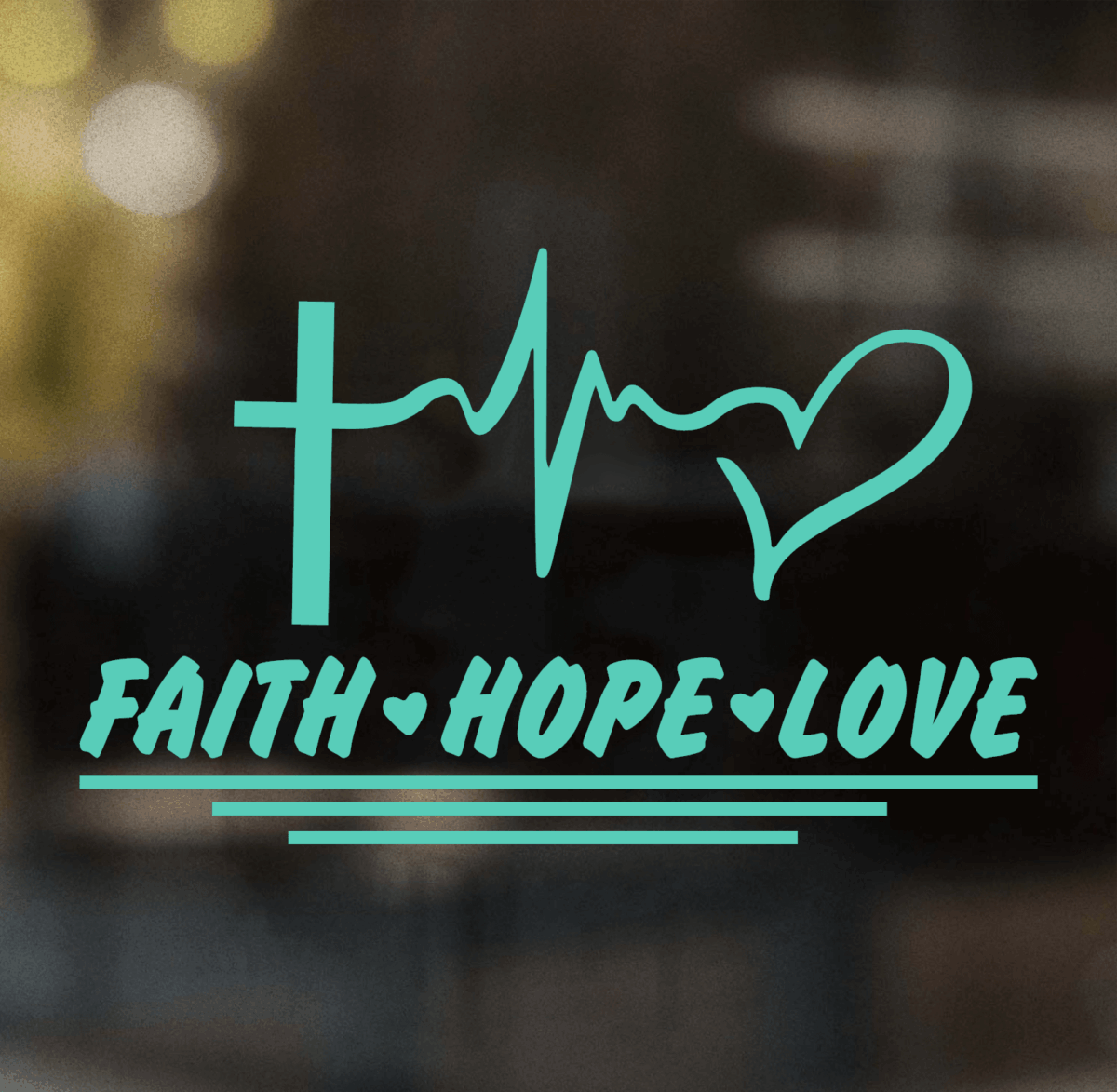 Faith Hope Love Decal - Image 10