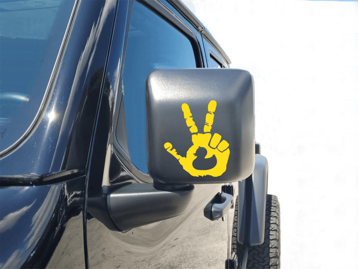 Jeep Chillin Hand Duck Decal - Image 3