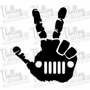 Jeep Chillin Hand Grill Decal
