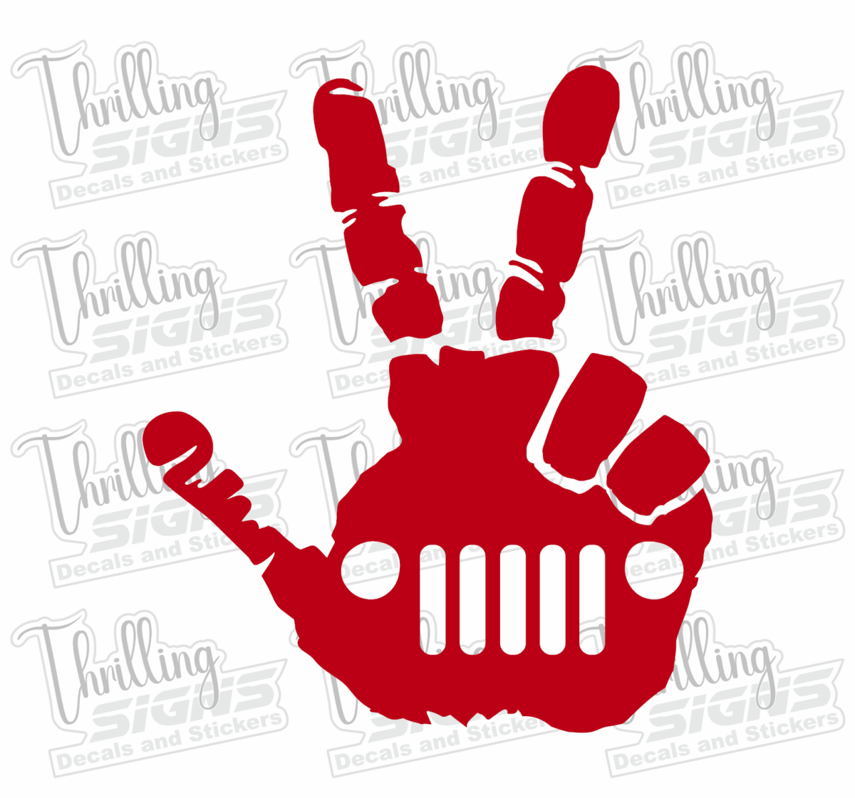 Jeep Chillin Hand Grill Decal - Image 2