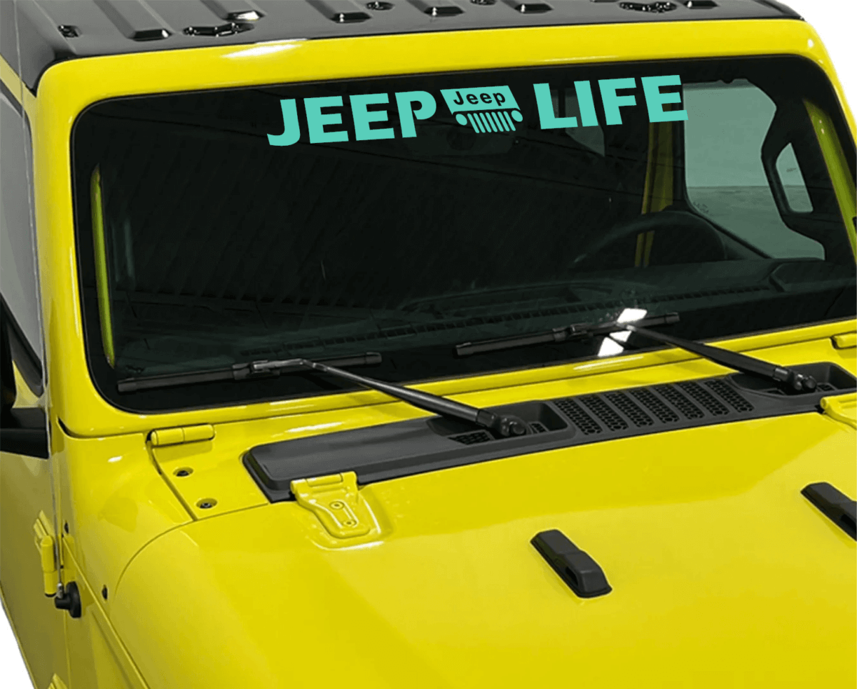 Jeep Life Windshield Banner Vinyl Decal - Image 2