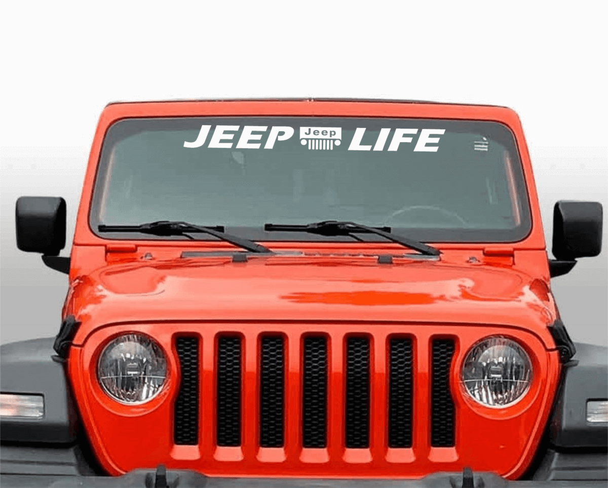 Jeep Life Windshield Banner Vinyl Decal - Image 4