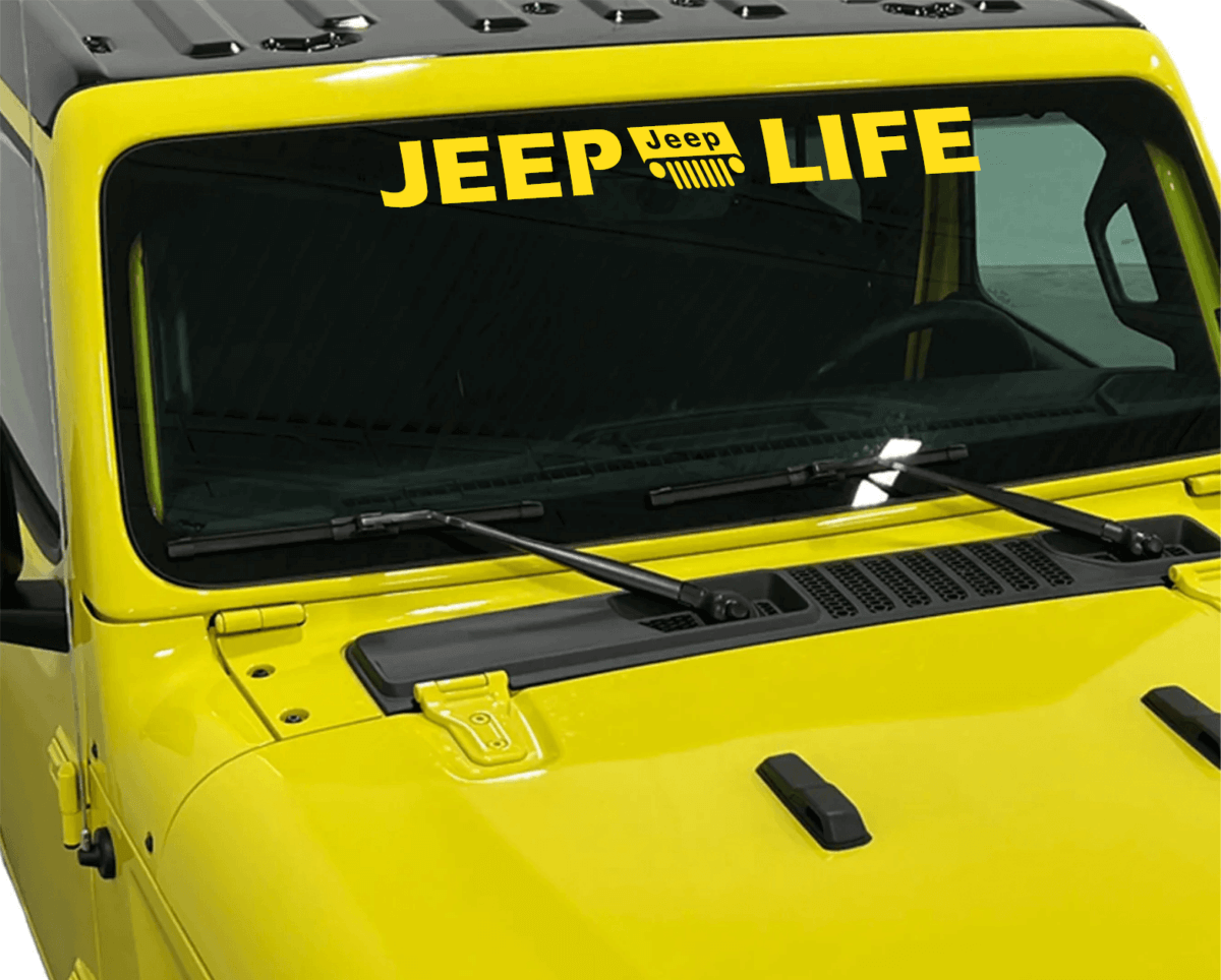 Jeep Life Windshield Banner Vinyl Decal