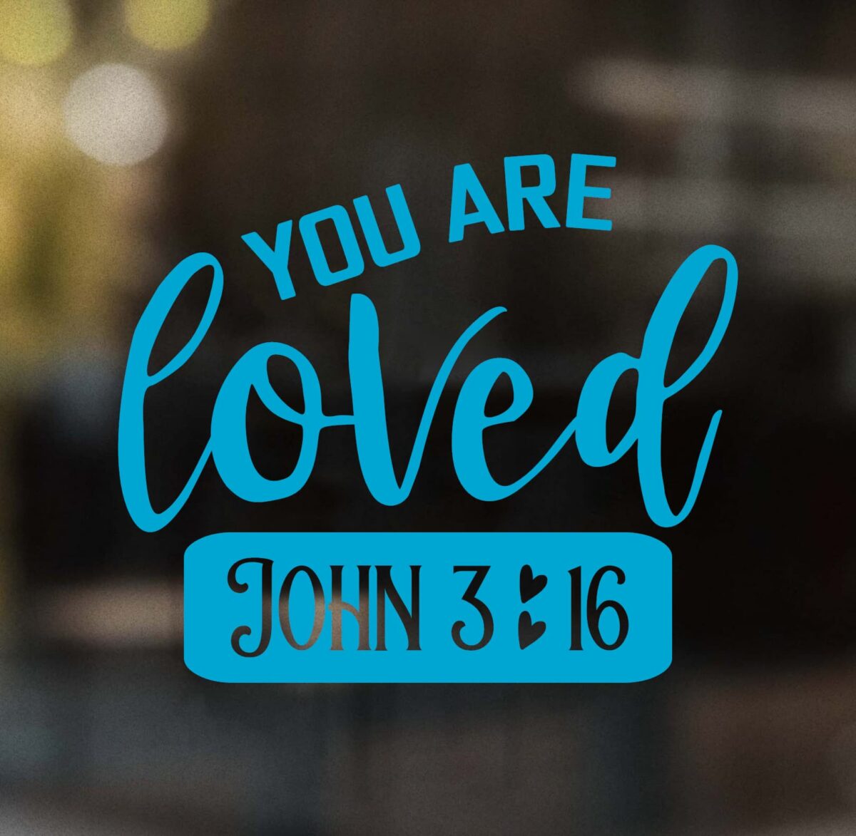 You Are Loved John 3:16 Decal - Image 3