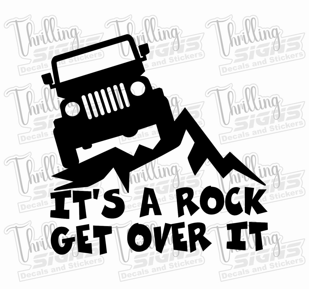 Get Over It Funny Jeep Decal