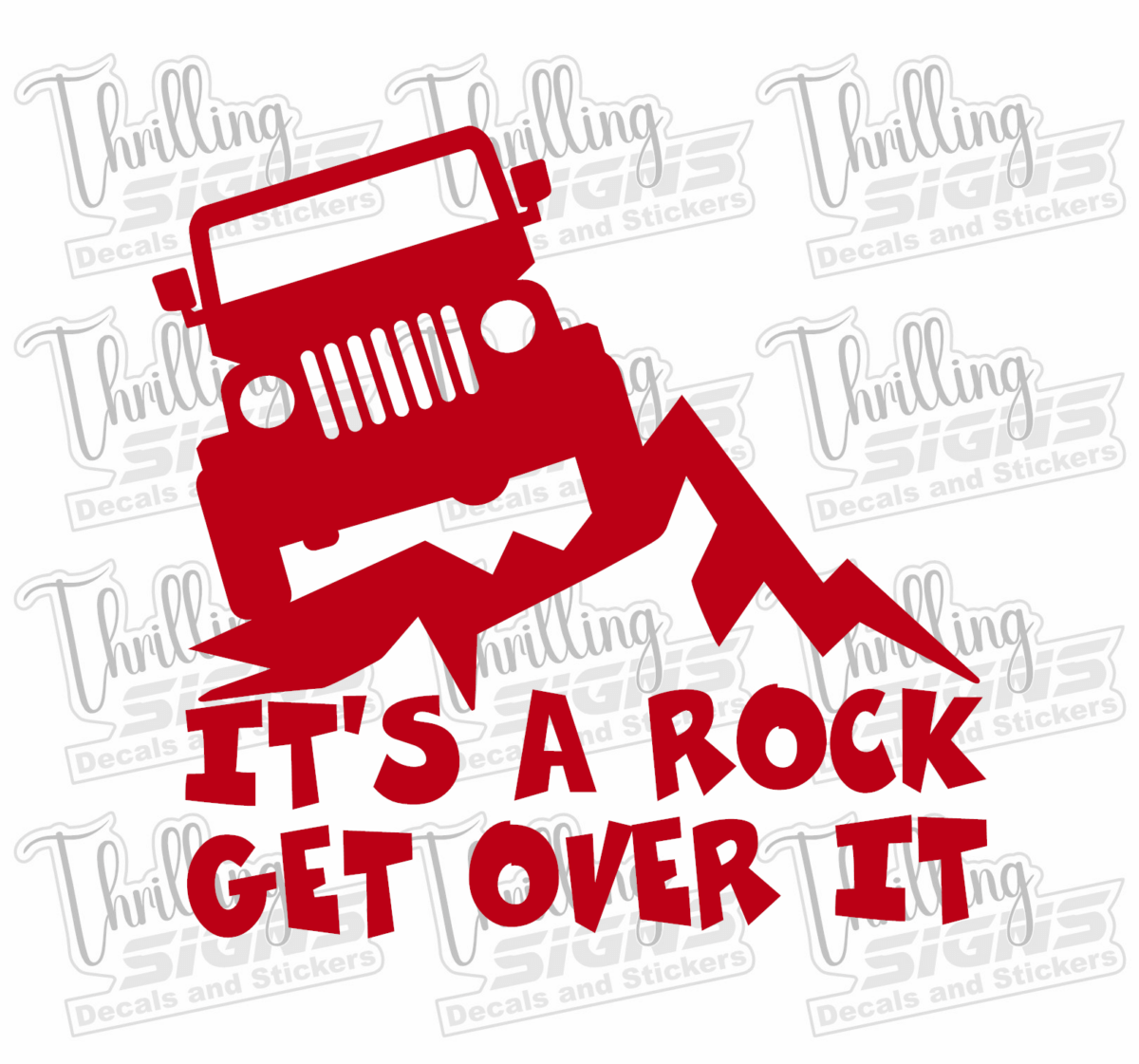 It’s a Rock, Get Over It Funny Jeep Decal - Image 2