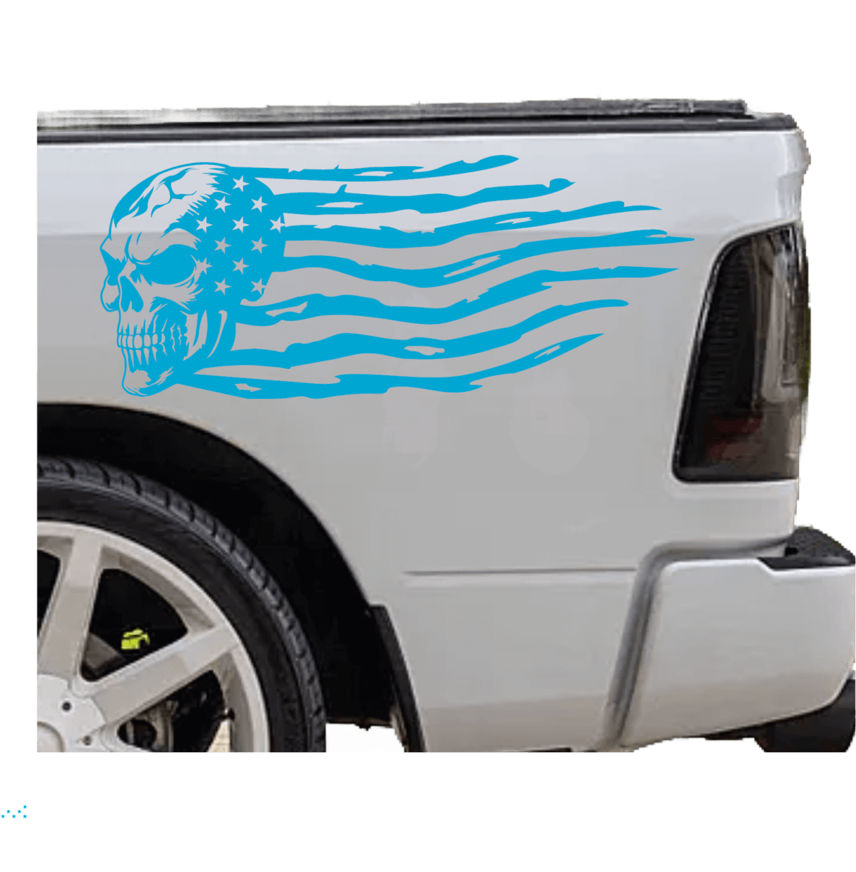 Skull Flag Tattered Decal - Image 4
