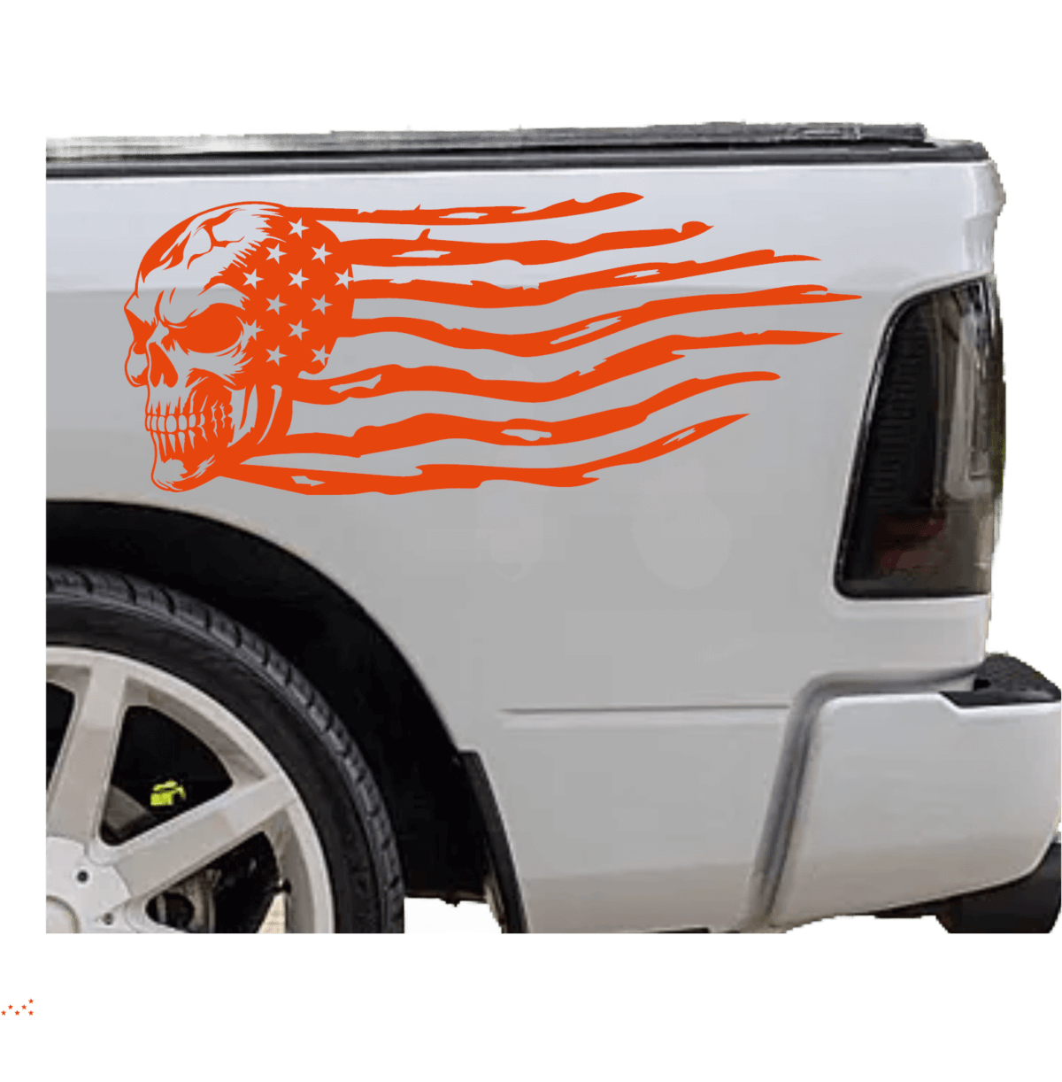 Skull Flag Tattered Decal - Image 6