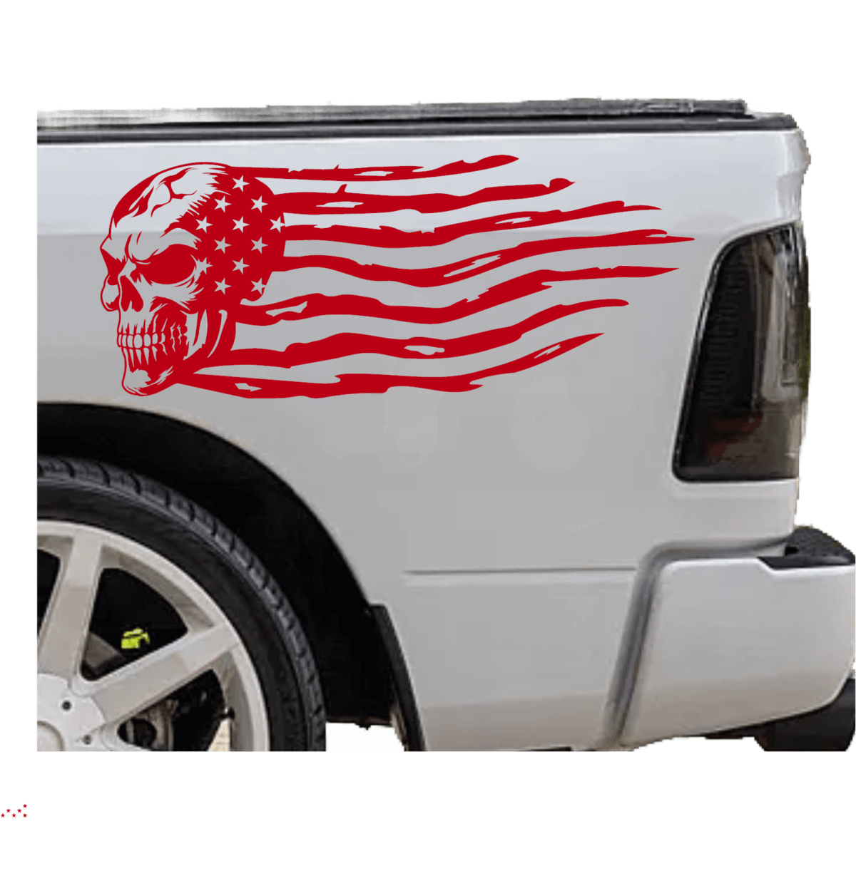 Skull Flag Tattered Decal - Image 2