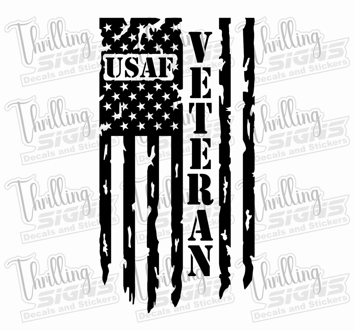 USAF Veteran Flag Decal
