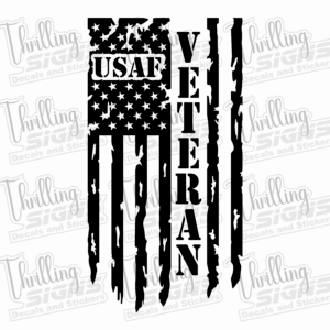 USAF Veteran Flag Decal