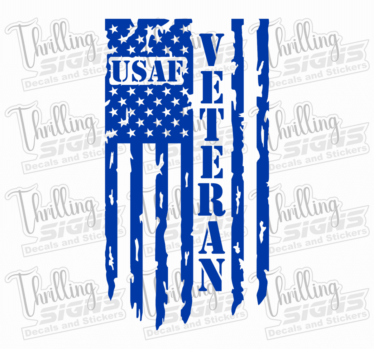 USAF Veteran Flag Decal - Image 6