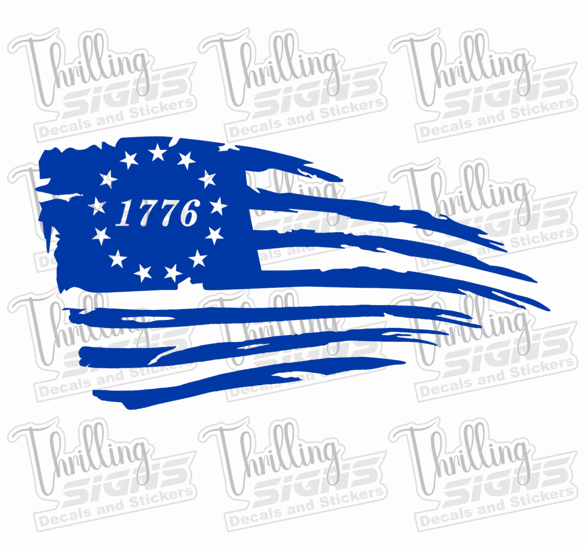 Arched 1776 Flag Decal - Image 3