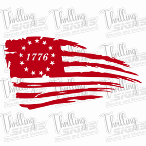 Arched 1776 Flag Decal