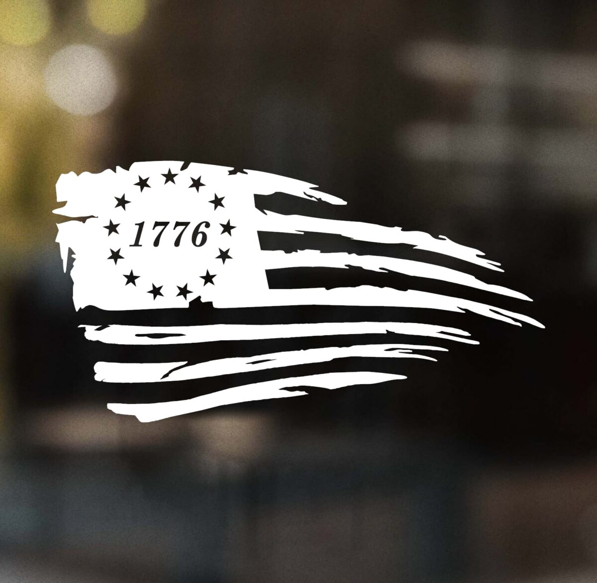 Arched 1776 Flag Decal