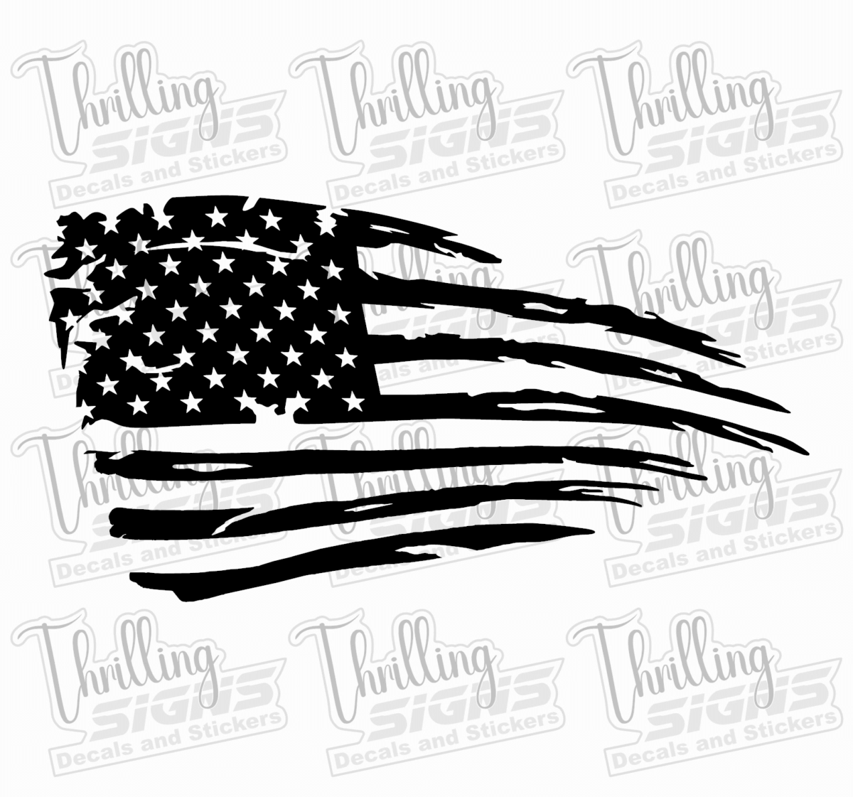 Arched American Flag Decal - Image 2
