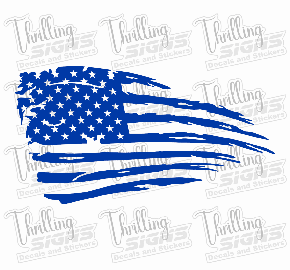 Arched American Flag Decal