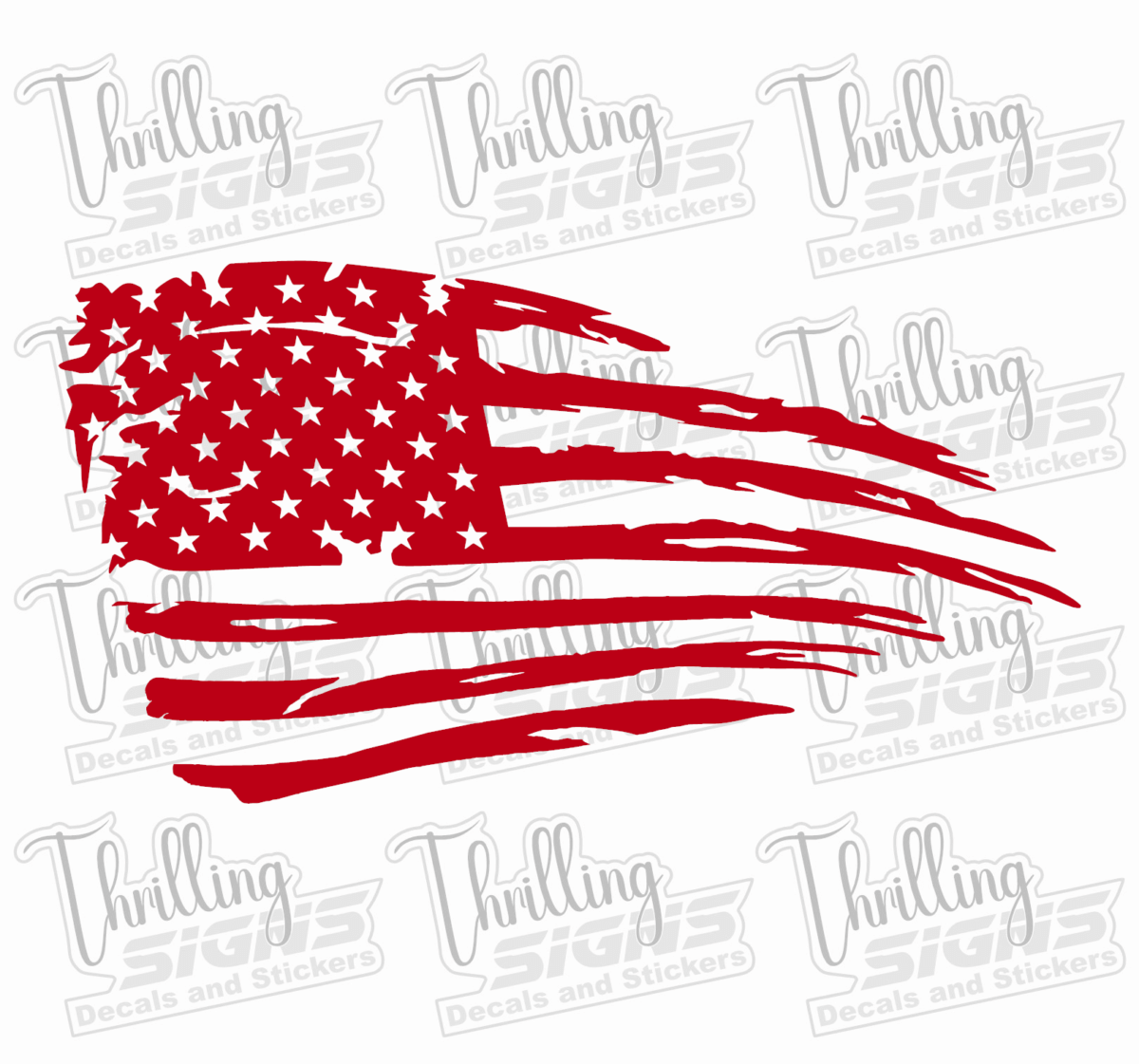 Arched American Flag Decal - Image 3