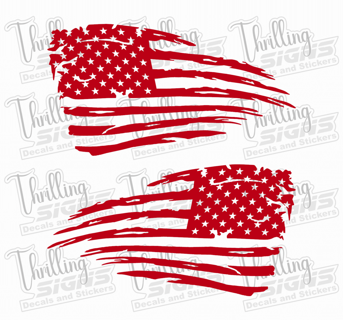 Arched American Flag Decal - Image 5