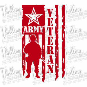 Army Soldier Veteran Flag Decal