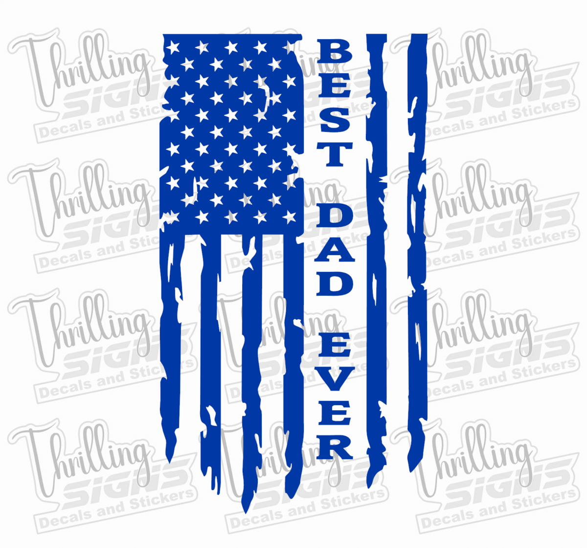 Best Dad Ever American Flag Decal - Image 3