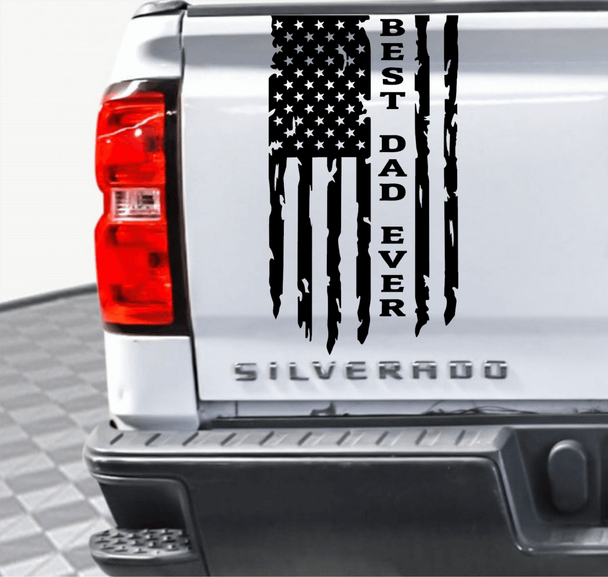 Best Dad Ever American Flag Decal - Image 6