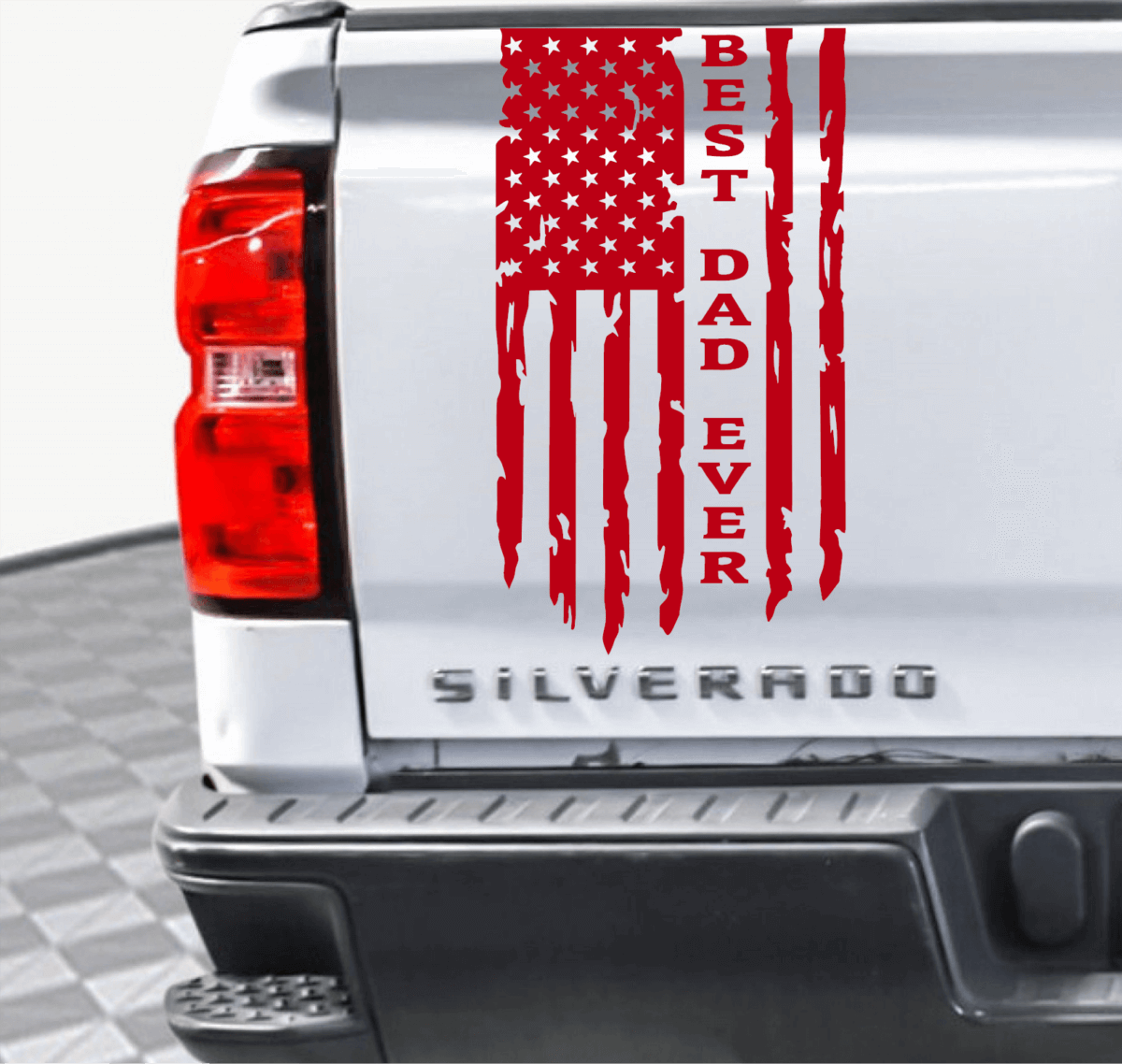 Best Dad Ever American Flag Decal - Image 5
