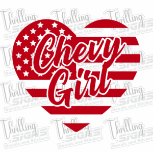 Chevy Girl Heart Decal