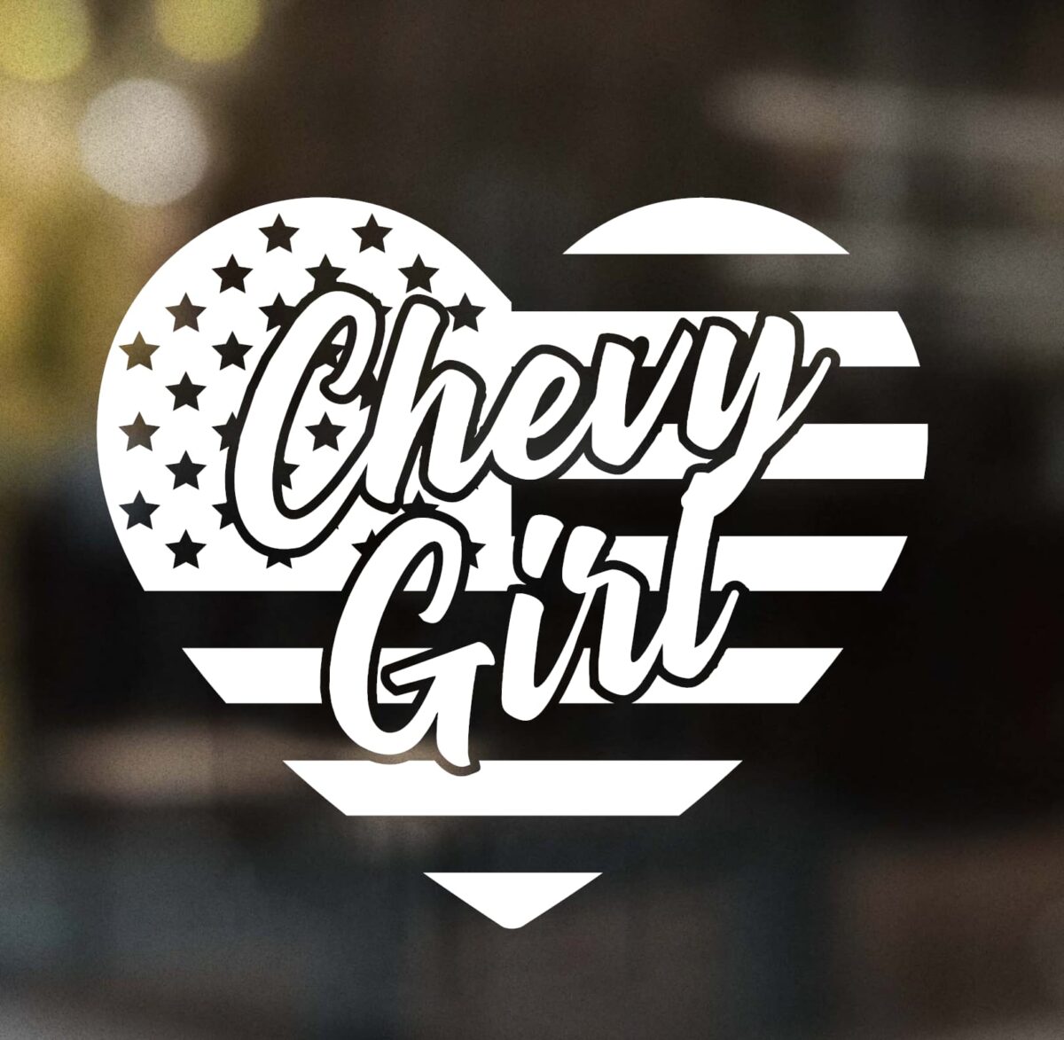 Chevy Girl Heart Decal