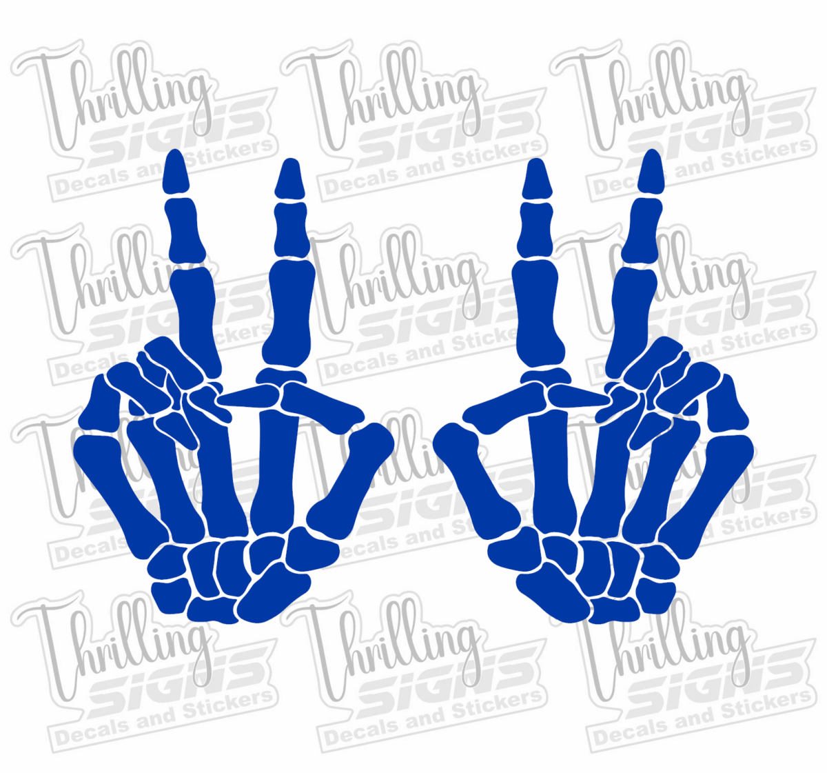 Skeleton Peace Hands Decal