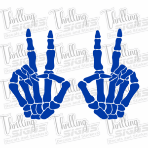 Skeleton Peace Hands Decal
