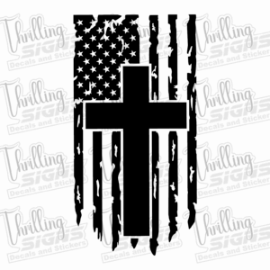 Cross Flag Decal