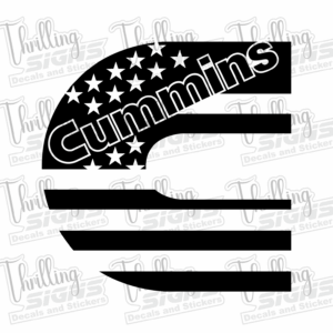 Cummins Flag Decal