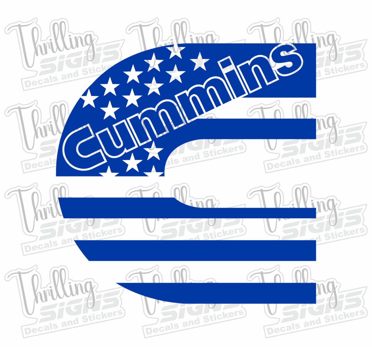 Cummins Flag Decal - Image 2