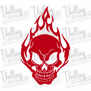 Flame Skull Decal