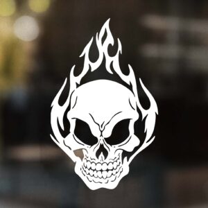 Flame Skull Decal