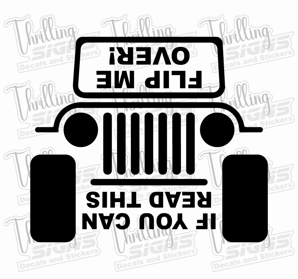 Jeep flip me over decal - Image 2