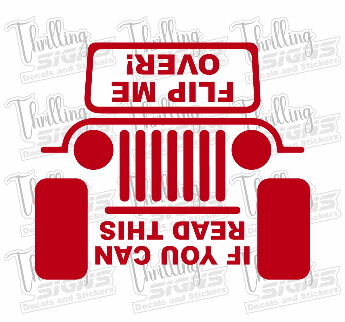 Jeep flip me over decal