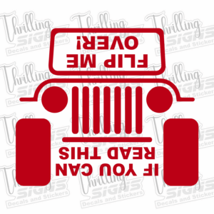 Jeep flip me over decal