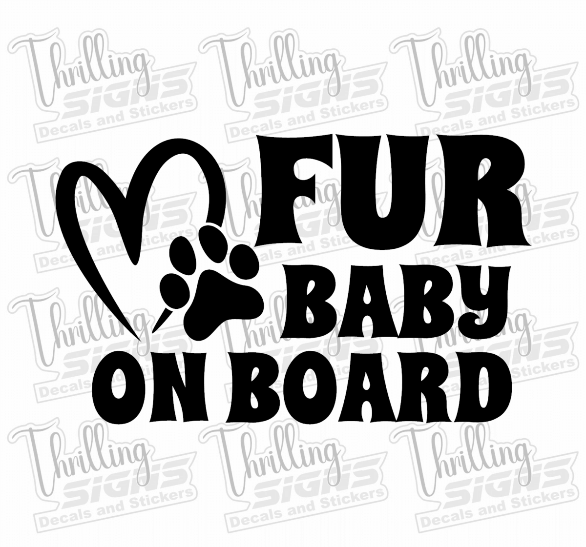 Fur Baby on Board Decal - Image 2