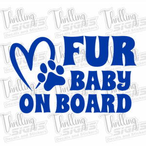 Fur Baby on Board Decal