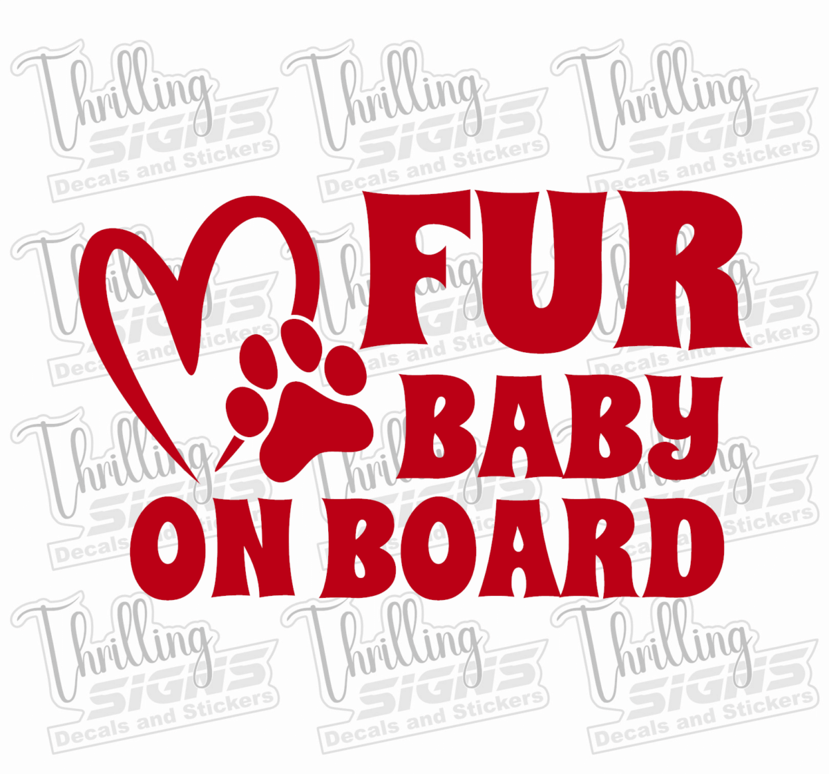 Fur Baby on Board Decal - Image 4