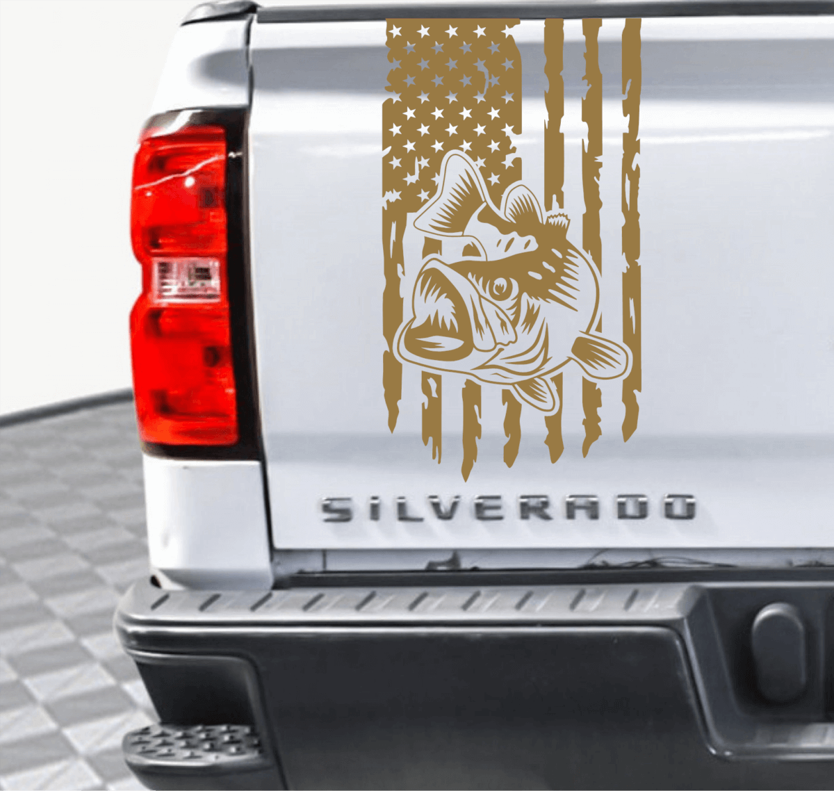 Fish American Flag Decal - Image 4