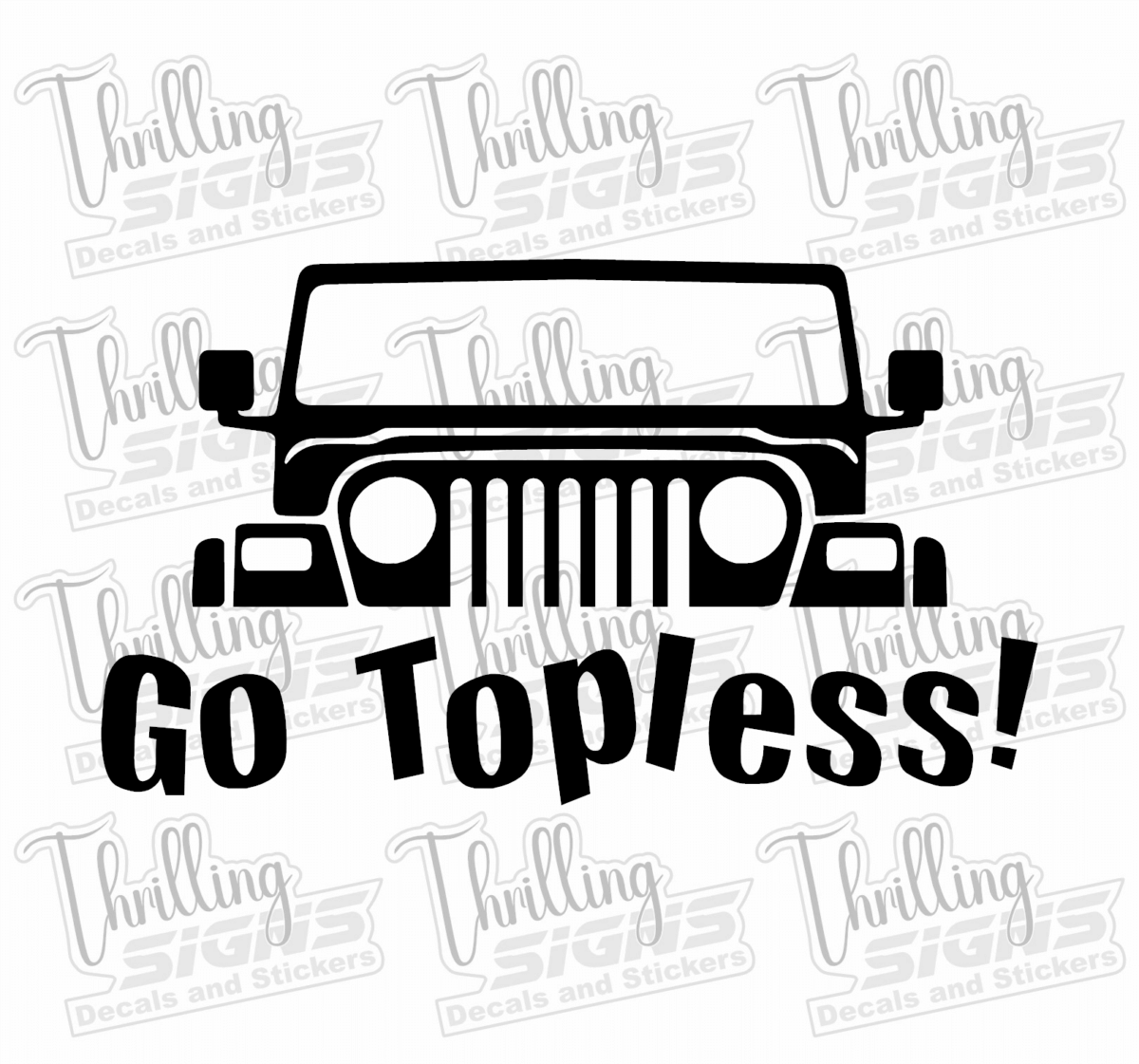 Jeep Go Topless Decal - Image 2