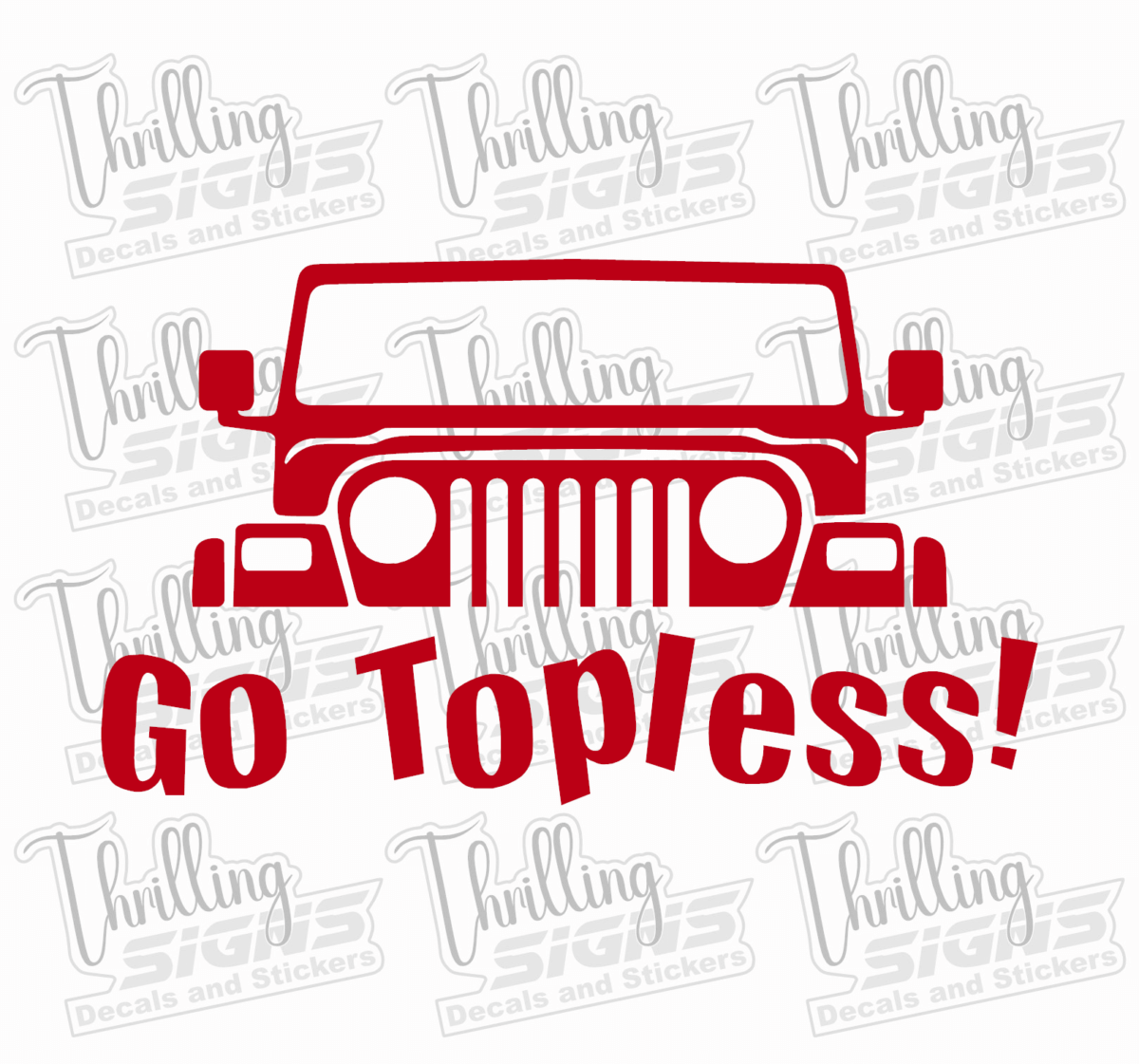 Jeep Go Topless Decal