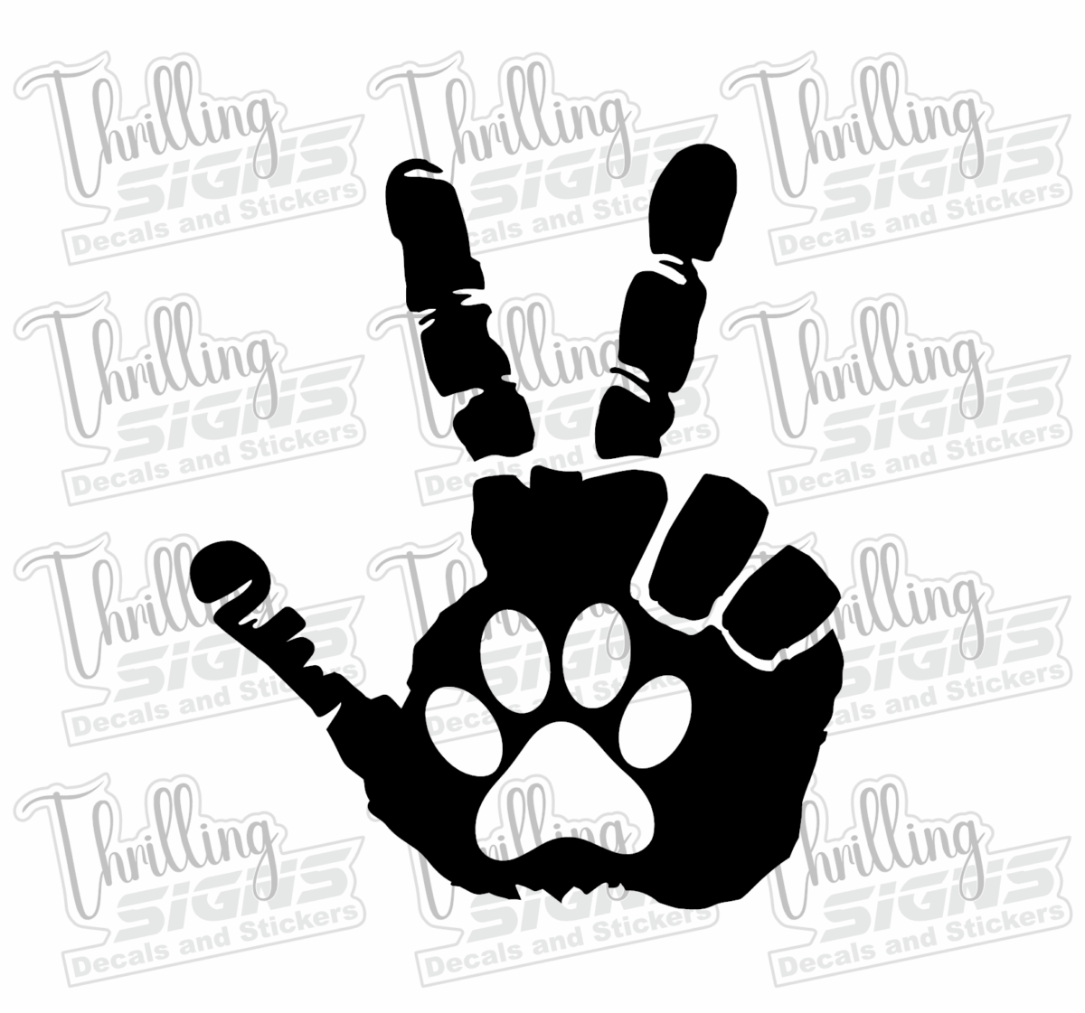 Jeep Chillin Hand Pet Decal - Image 2