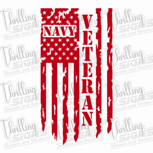 Navy Veteran Flag Decal
